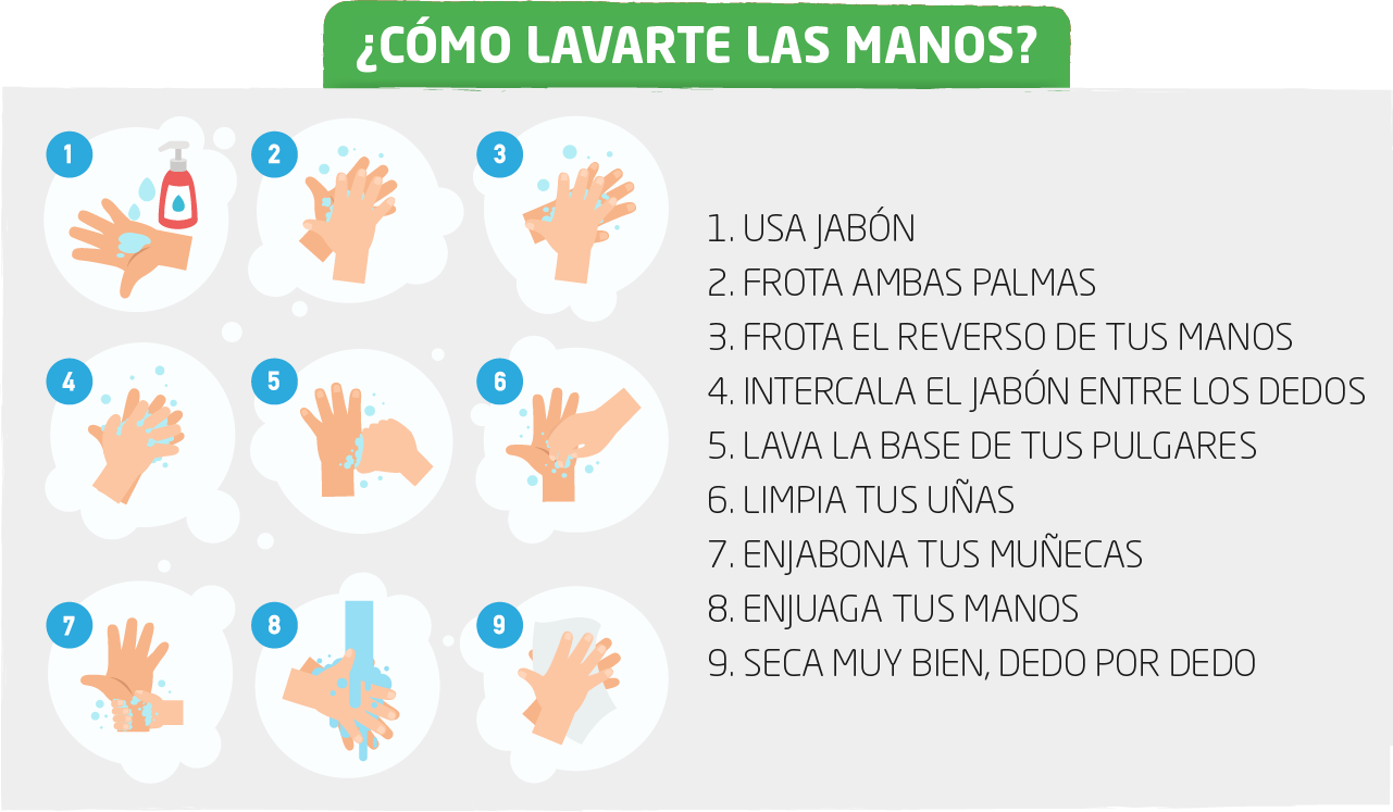 Pasos para lavarte las manos