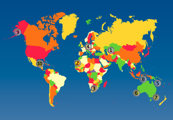 Planisferio Mapa del mundo