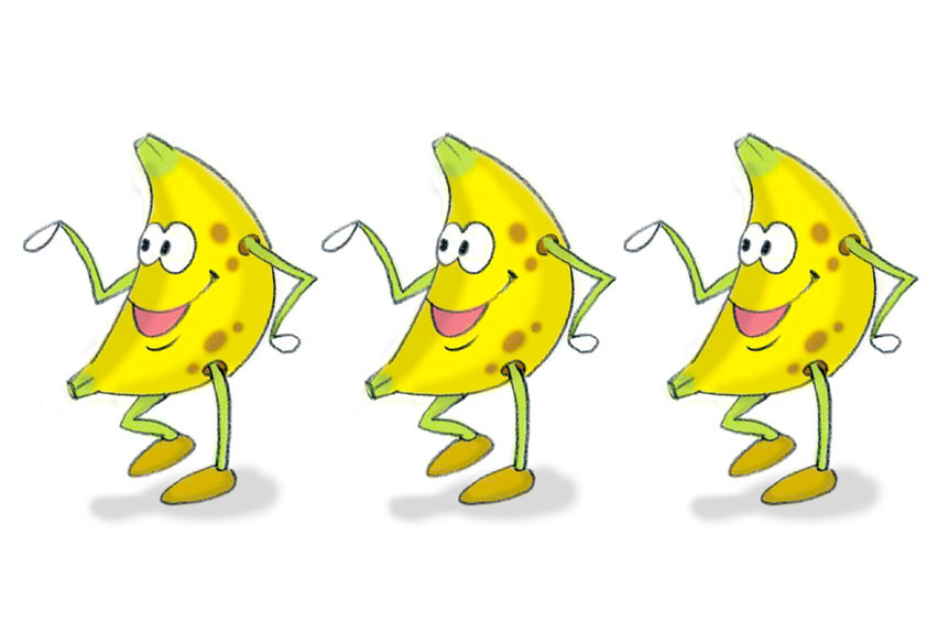 Bananas Plátanos Bailarines Baile Diversión