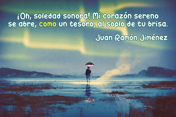 Fragmento, poema, Juan ramón Jiménez, lago, hombre, lluvia, paraguas, rayos