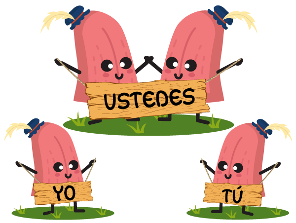 DIFERENTES LENGUAS: USTEDES, YO, TÚ