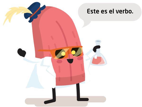 Personaje Lengua científico: Este es el verbo