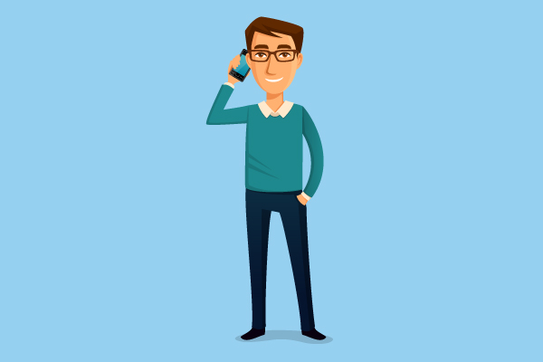 Muchacho Hablar Llamar Llamada Conversas Teléfono Celular