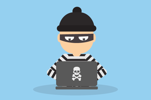 Ladrón Antifaz Gorro Hacker Sospechoso Computadora Peligro