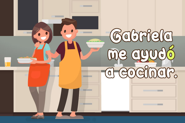 Pareja Esposos Cocinar Juntos Conjugación Verbos Terminación Ar