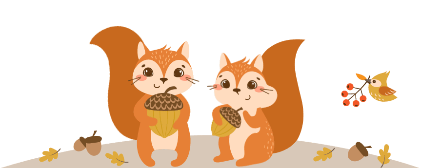 Ardillas, nueces, bellotas Ardillas, nueces, bellotas