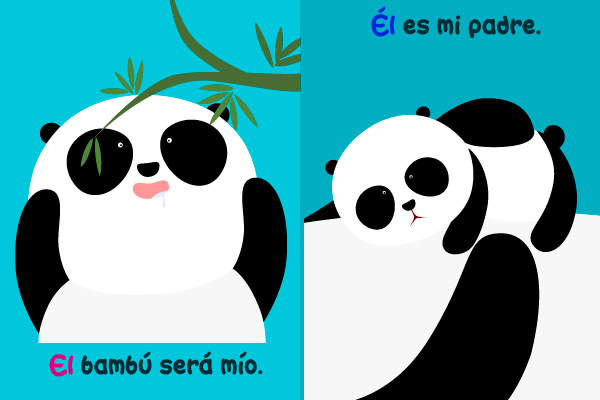 Oso, panda, beber, comer, bambú, abrazar, mamá, bebé, cachorro