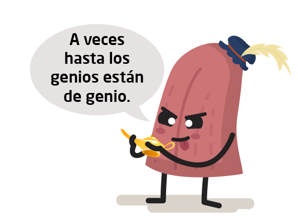 Personaje lengua: a veces hasta los genios están de genio
