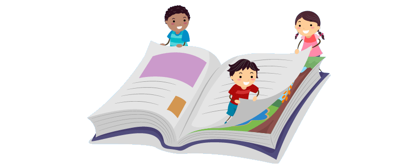 Niños en libro Niños en libro