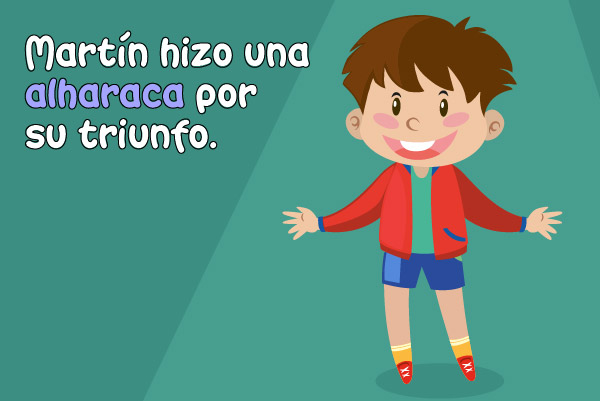 Martín hizo una alharaca por su triunfo.