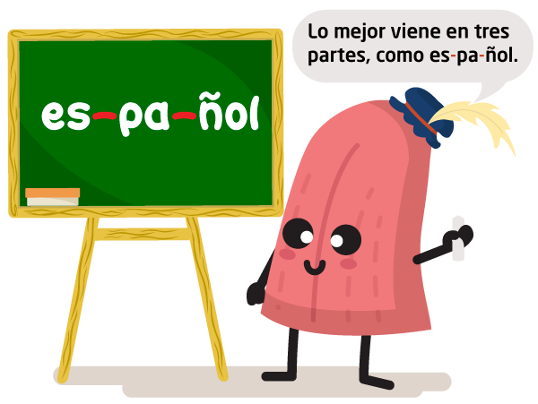 PERSONAJE LENGUA: LO MEJOR VIENE EN TRES PARTES COMO ES-PA-ÑOL.
