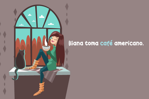Mujer, joven, ventana, café, tomar, gato, sentada