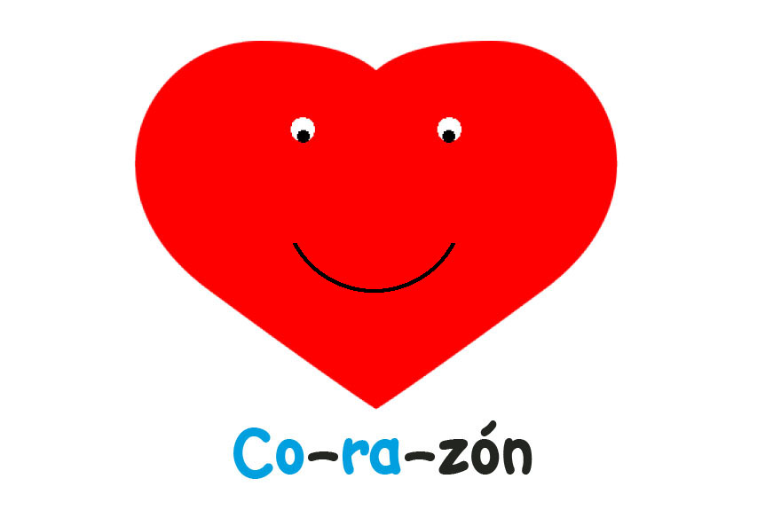 Corazón, silabas átonas