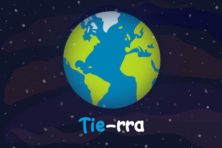 Tierra, planeta, ejemplo diptongo