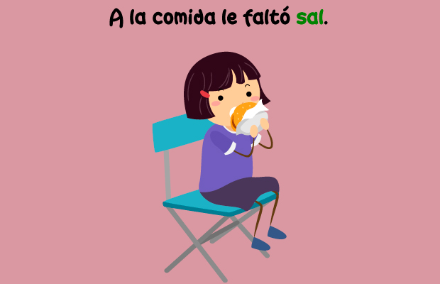 Niña Sentada Comer Hamburguesa Palabras Regla Monosilábicas No Acentuar