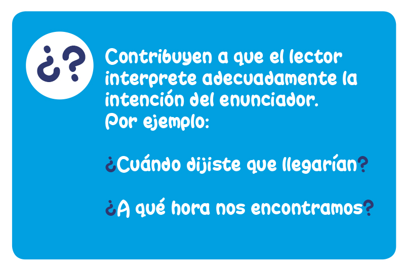 Ejemplo, uso de signos de interrogación