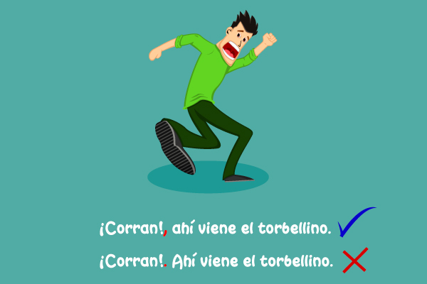 Oración después del signo de exclamación
