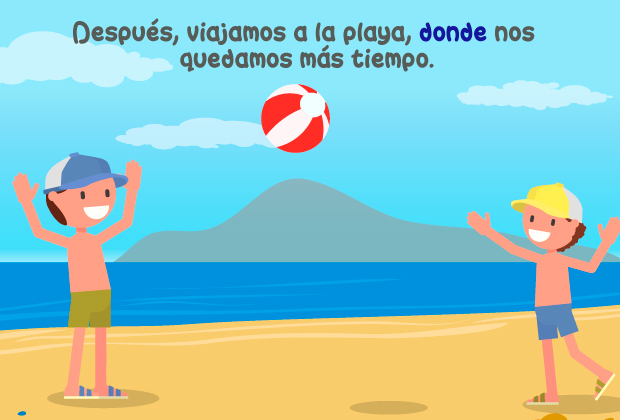 Playa, mar, hermanos, niños, jugar, pelota, gorros