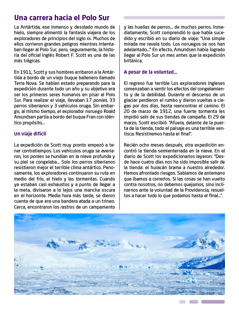 Crónica Histórica Una carrera hacia el Polo Sur. Expedición de Robert F. Scott.