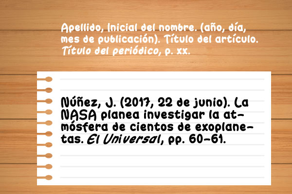 Ejemplo de fuente tipo periódico