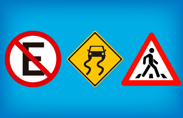 Pictogramas en señales de tránsito