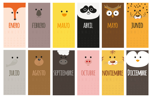 Calendario de doce meses