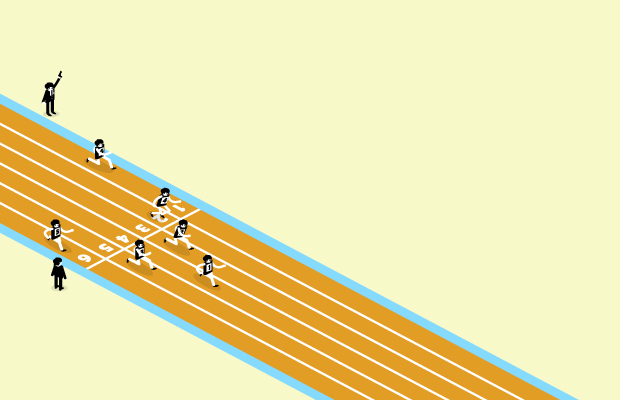 Segmento de pista de atletismo