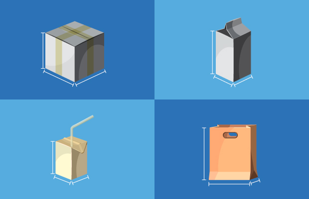Caja bolsa de papel