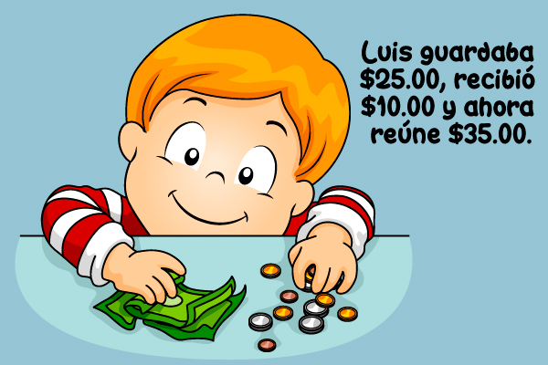 El resultado es la cantidad que Luis tiene ahora.