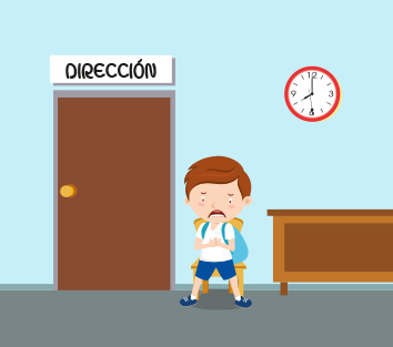 NIÑO LLEVADO A LA DIRECCIÓN DE LA ESCUELA