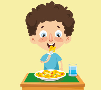 Niño Comer Plato