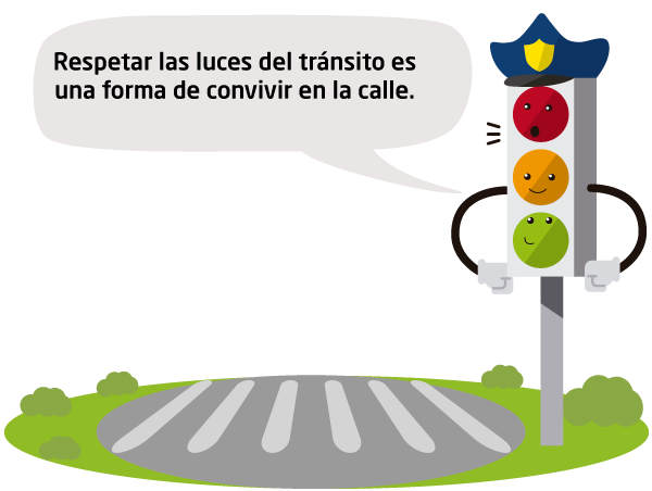 Semáforo. "Respetar las luces del tránsito es una forma de convivir en la calle."