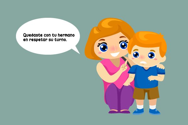 Madre con hijo: "Quedaste con tu hermano en respetar su turno."