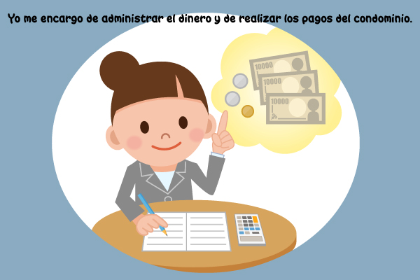 Mujer sacando cuentas: "Yo me encargo de administrar el dinero y de realizar los pagos del condominio"