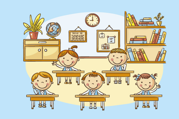 Aula de clase con alumnos