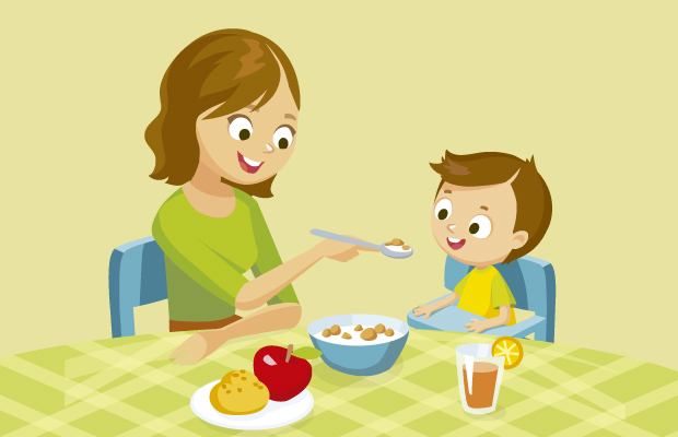 MADRE ALIMENTANDO HIJO