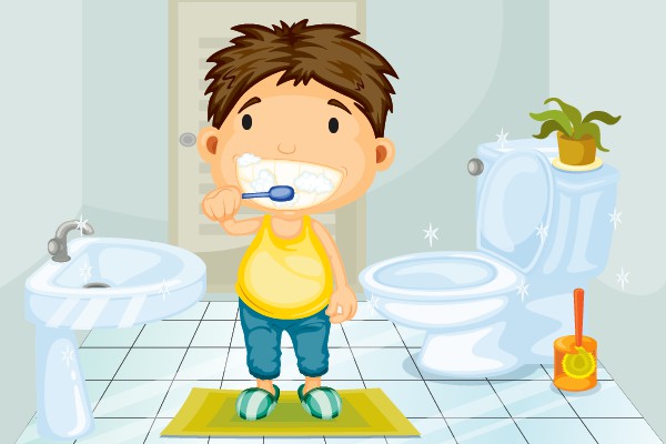 NIÑO LAVÁNDOSE LOS DIENTES