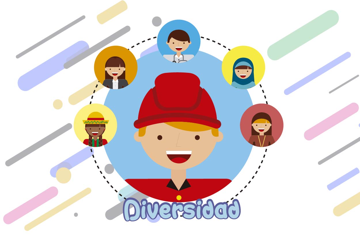 Diversidad personas con distintos orígenes