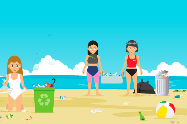 Personas en la playa