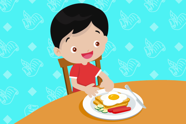 Niño comiendo